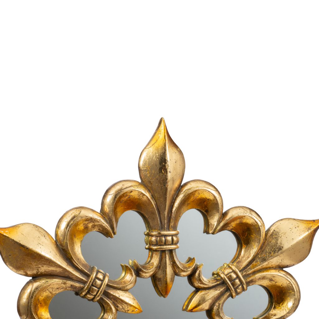 A&B Home Antique Gold Fleur-de-lis Wall Mirror | Mirrors | Modishstore - 4