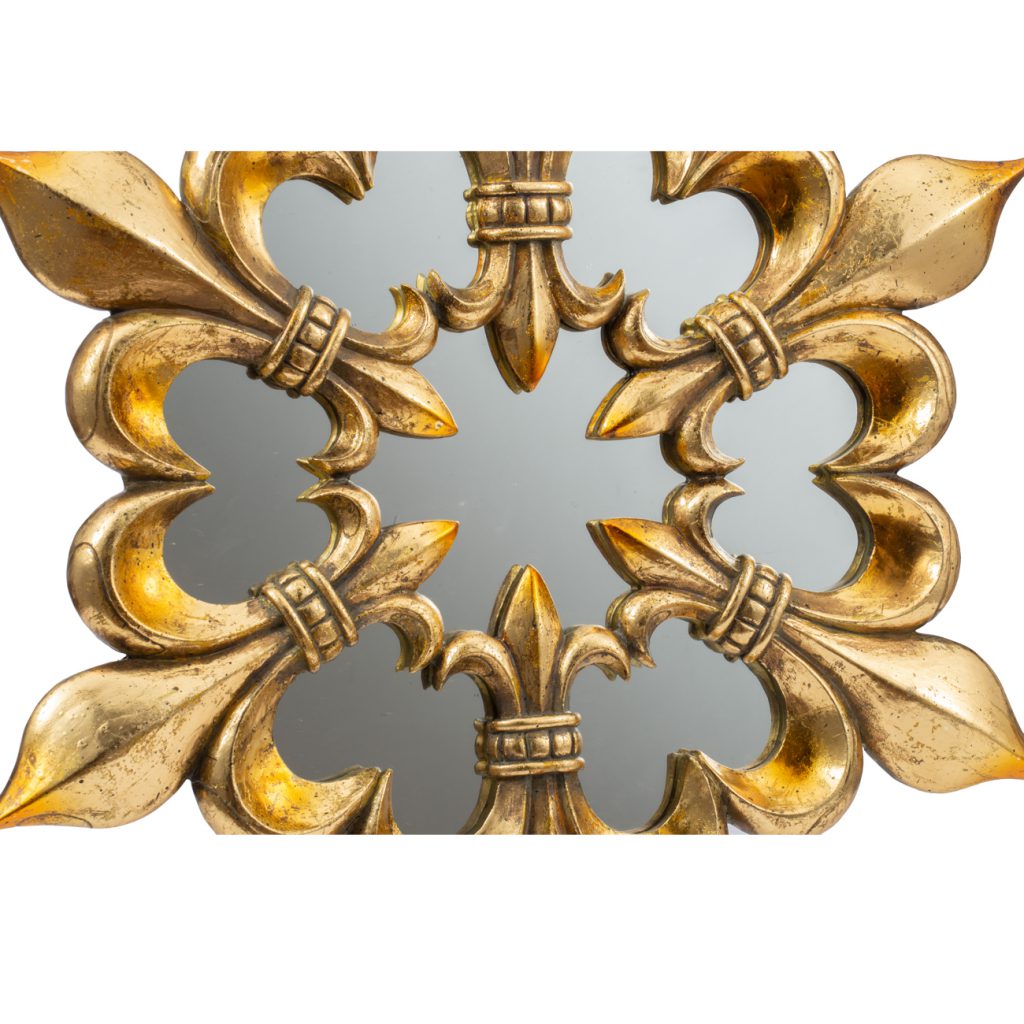 A&B Home Antique Gold Fleur-de-lis Wall Mirror | Mirrors | Modishstore - 5