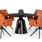 Modrest Edith - Modern Round Black Ceramic Dining Table | Modishstore | Dining Tables