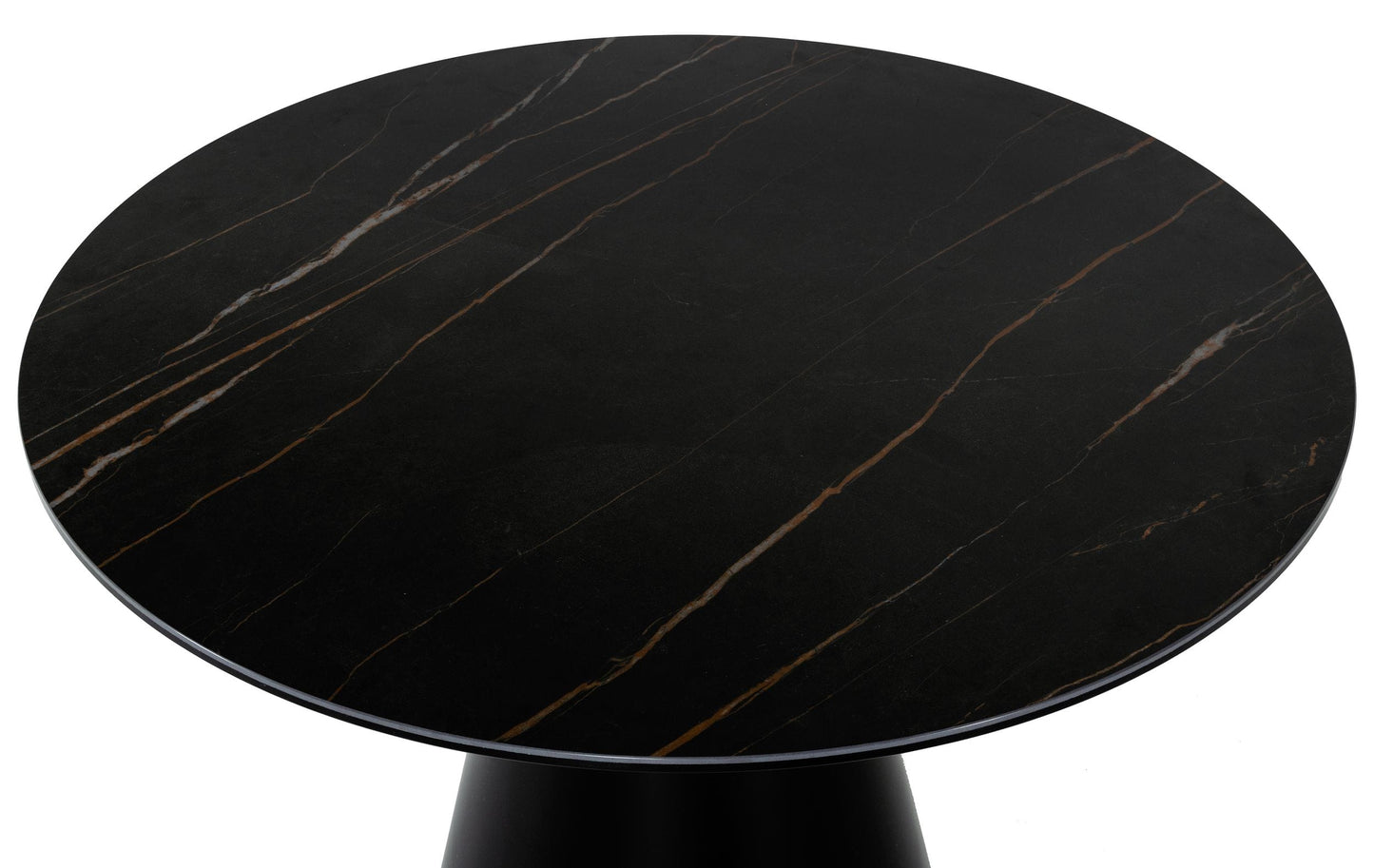 Modrest Edith - Modern Round Black Ceramic Dining Table | Modishstore | Dining Tables-3