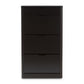 baxton studio cayla modern and contemporary black wood shoe cabinet | Modish Furniture Store-5