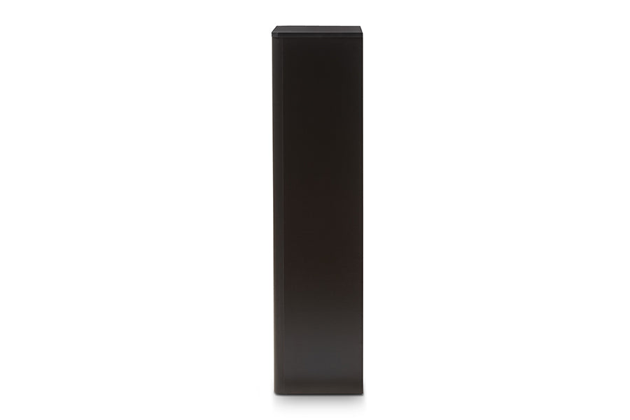 baxton studio cayla modern and contemporary black wood shoe cabinet | Modish Furniture Store-4