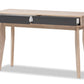 baxton studio fella mid century modern 2 drawer oak and grey wood study desk | Modish Furniture Store-3