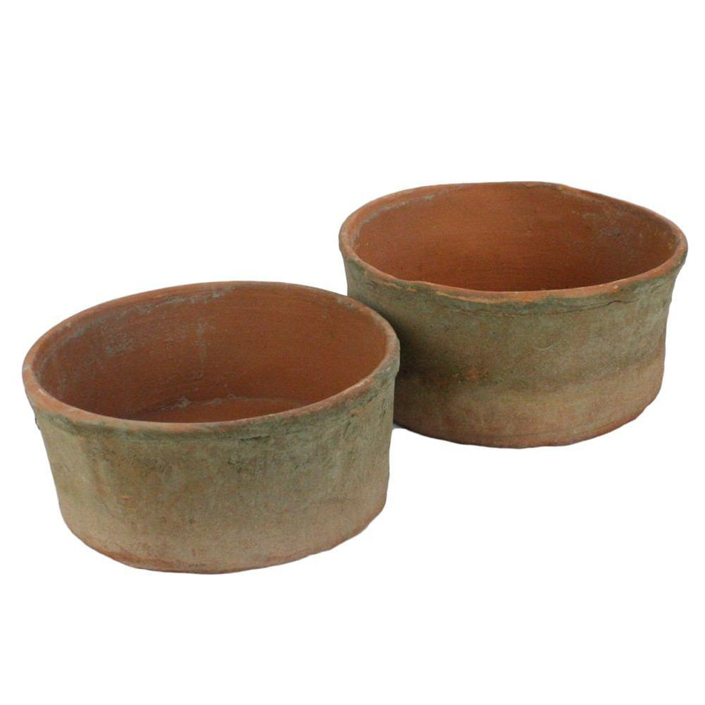HomArt Rustic Terra Cotta Grande Cylinders - Set of 2 - Antique Red-2