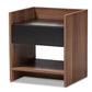 baxton studio vanda modern and contemporary two tone walnut and black wood 1 drawer nightstand | Modish Furniture Store-2