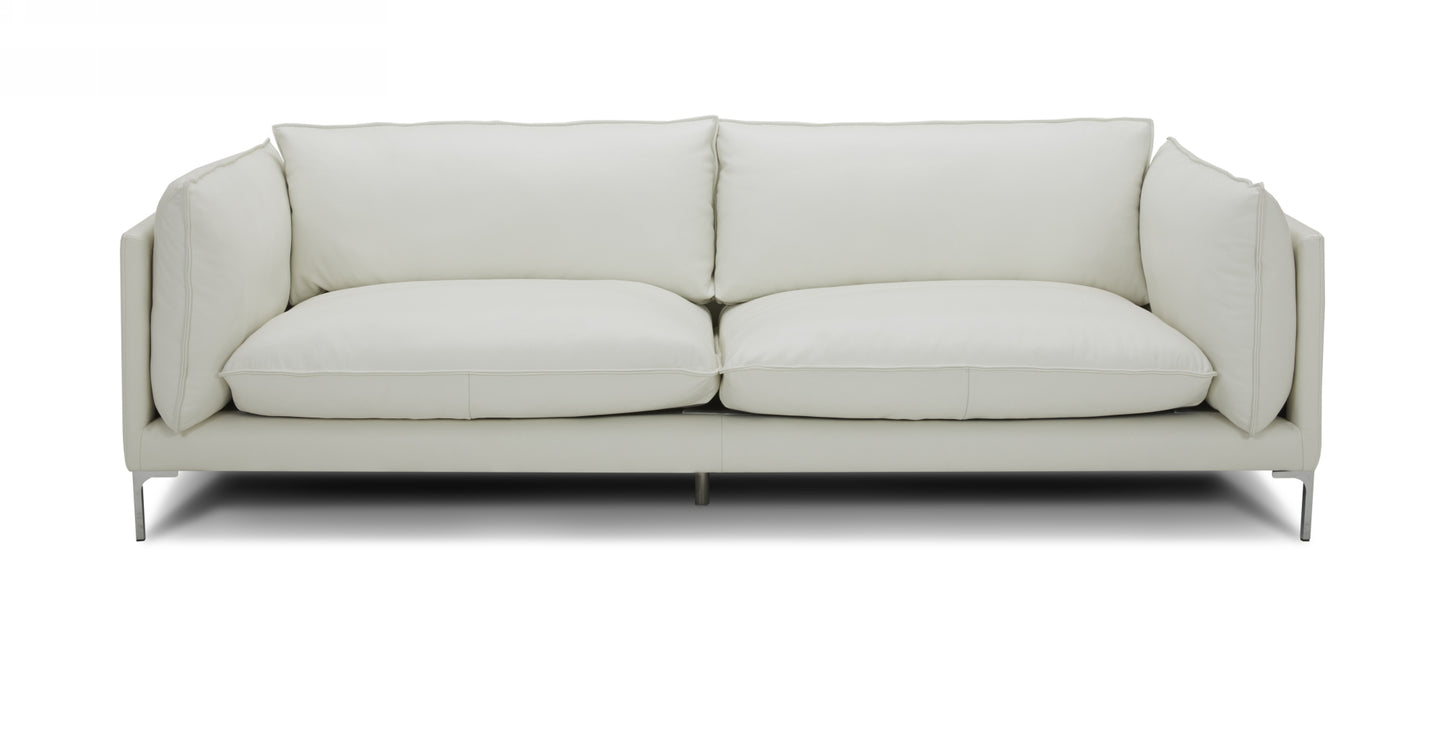 Divani Casa Harvest - Modern White Full Leather Sofa | Modishstore | Sofas-2