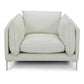 Divani Casa Harvest - Modern White Full Leather Chair-2