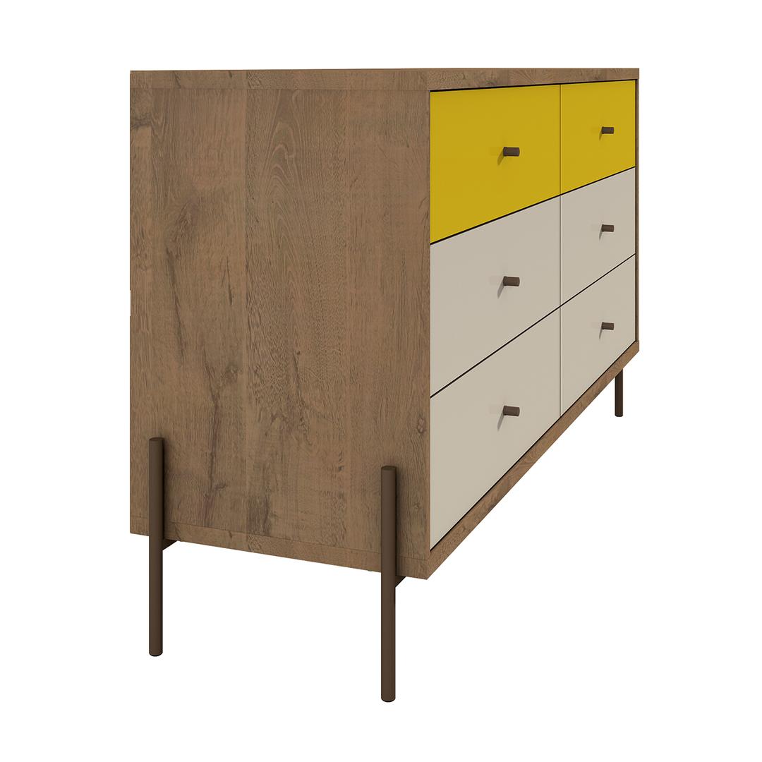 Manhattan Comfort Joy 59" Wide Double Dresser with 6 Full Extension Drawers | Dressers | Modishstore-13