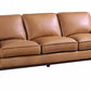 Divani Casa Naylor - Modern Brown Italian Leather Split Sofa | Modishstore | Sofas