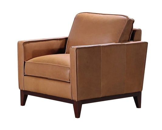 Divani Casa Naylor - Modern Brown Italian Leather Split Chair | Modishstore | Armchairs-2