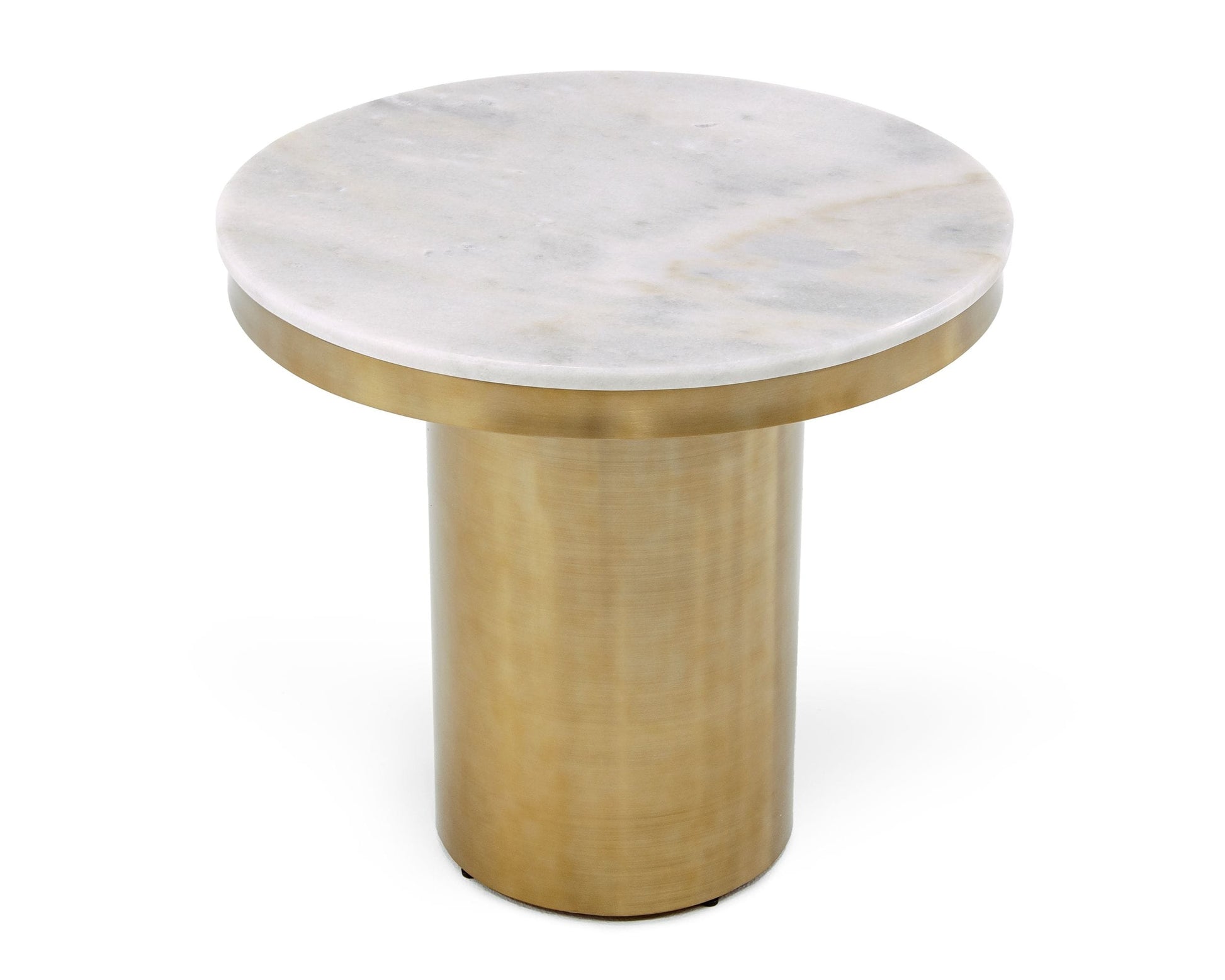 Modrest Rocky - Glam White & Gold End Table-2