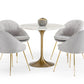 Modrest Collins - Glam White Marble & Gold Dining Table | Modishstore | Dining Tables