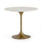 Modrest Collins - Glam White Marble & Gold Dining Table | Modishstore | Dining Tables-3