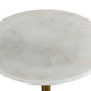Modrest Collins - Glam White Marble & Gold End Table-3