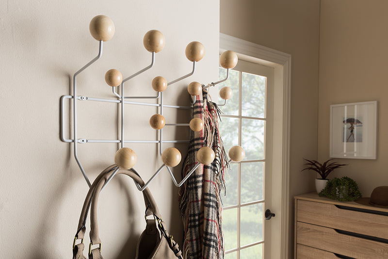 Baxton Studio Penny Mid-Century Modern Light Brown Coat Hanger | Modishstore | Coat Racks