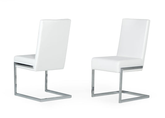 Modrest Batavia - Modern White Dining Chair (Set of 2) | Modishstore | Dining Chairs