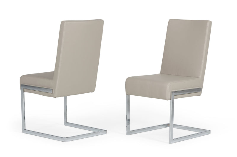 Modrest Batavia - Modern Grey Dining Chair (Set of 2) | Modishstore | Dining Chairs