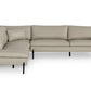 Divani Casa Sherry - Modern Grey LAF Chaise Leather Sectional Sofa | Sofas | Modishstore - 3