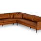 Divani Casa Sherry - Modern Cognac LAF Chaise Leather Sectional Sofa | Modishstore | Sofas