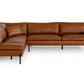 Divani Casa Sherry - Modern Cognac LAF Chaise Leather Sectional Sofa-4