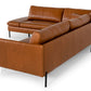 Divani Casa Sherry - Modern Cognac LAF Chaise Leather Sectional Sofa-5