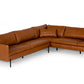 Divani Casa Sherry - Modern Cognac RAF Chaise Leather Sectional Sofa | Modishstore | Sofas