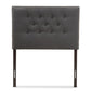 baxton studio windsor modern and contemporary dark grey fabric twin size headboard | Modish Furniture Store-2