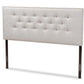 baxton studio windsor modern and contemporary greyish beige fabric upholstered king size headboard | Modish Furniture Store-2