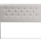 baxton studio windsor modern and contemporary greyish beige fabric upholstered full size headboard | Modish Furniture Store-3