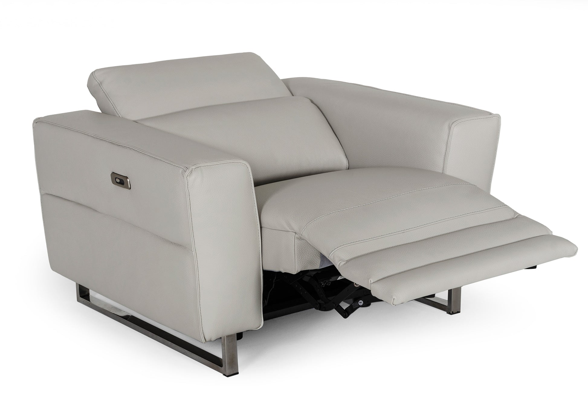 Accenti Italia Lucca - Italian Modern Grey Armchair w/ Electric Recliner | Modishstore | Chairs & Recliners-3