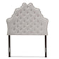 baxton studio hilda modern and contemporary greyish beige fabric twin size headboard | Modish Furniture Store-3