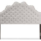 baxton studio hilda modern and contemporary greyish beige fabric queen size headboard | Modish Furniture Store-3