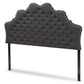 baxton studio hilda modern and contemporary dark grey fabric king size headboard | Modish Furniture Store-3