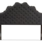 baxton studio hilda modern and contemporary dark grey fabric king size headboard | Modish Furniture Store-2
