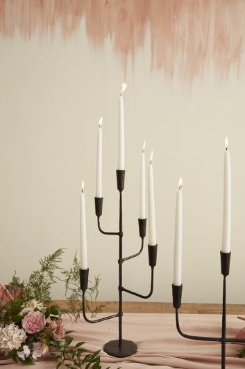 Davina Metal Candelabra By Accent Decor- 3 tapers/5 tapers | Candle Holders | Modishstore - 1