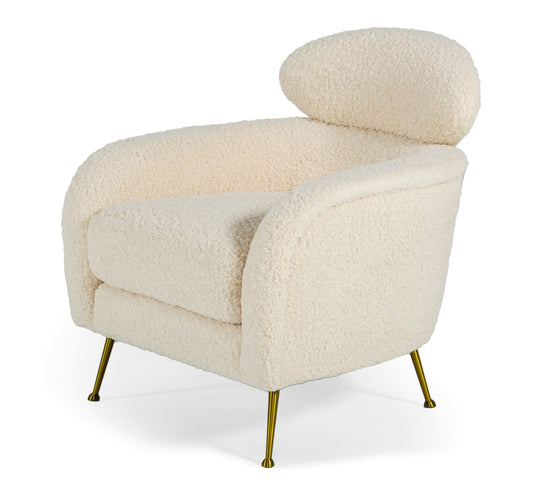 Modrest Altura - Modern Faux Fur Lounge Chair | Modishstore | Lounge Chairs