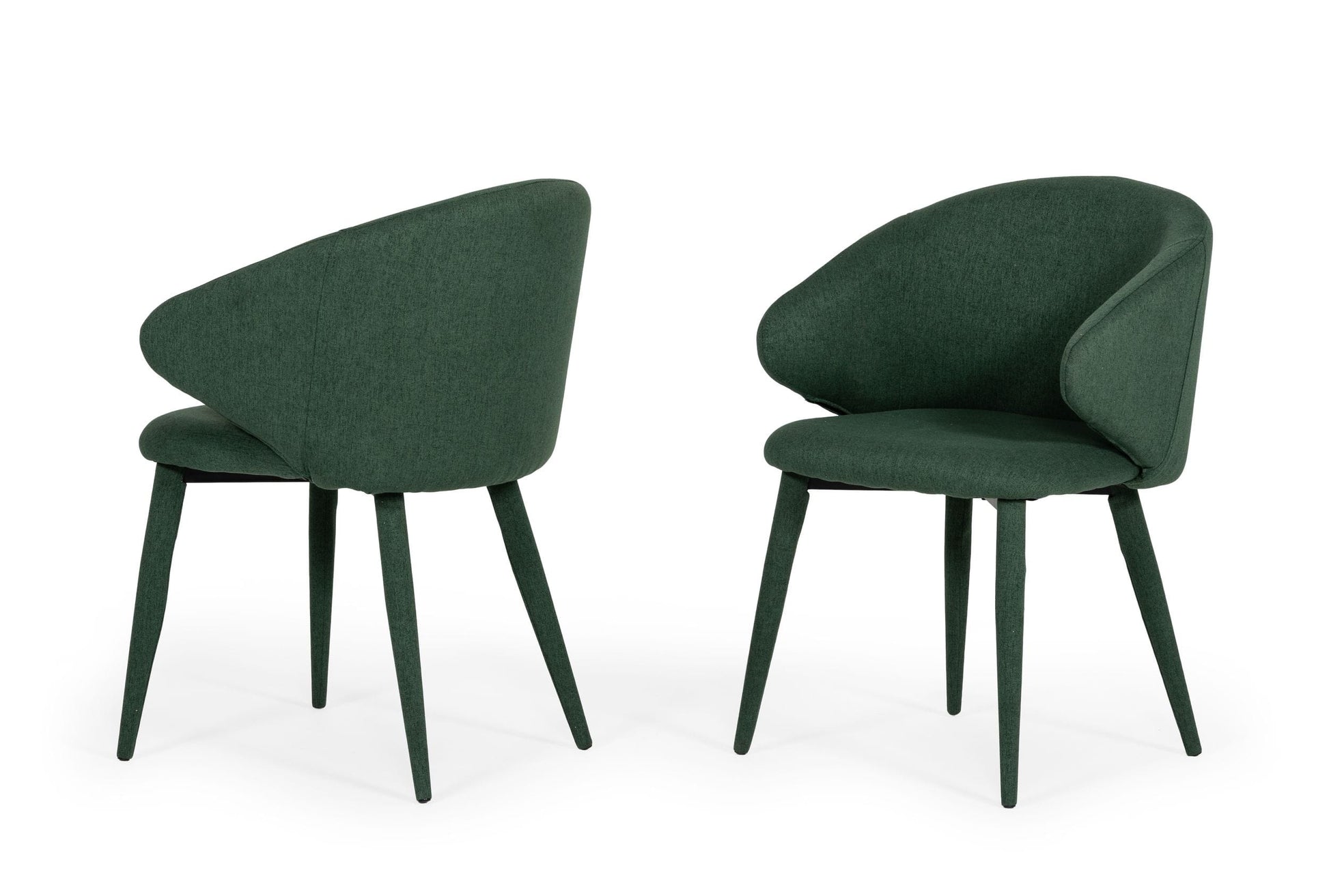 Modrest Keller - Modern Green Dining Chair (Set of 2) | Modishstore | Dining Chairs