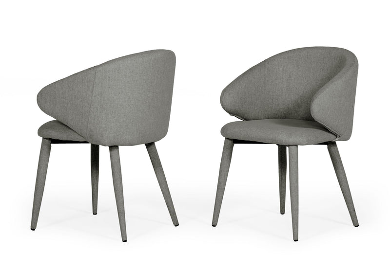 Modrest Keller - Modern Grey Dining Chair (Set of 2) | Modishstore | Dining Chairs