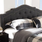 Baxton Studio Edith Modern and Contemporary Dark Grey Fabric King Size Headboard | Modishstore | Headboards