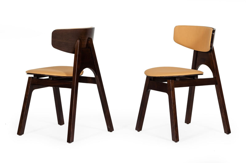 Modrest Beeler - Modern Camel Dining Chair (Set of 2) | Modishstore | Dining Chairs