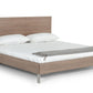 Nova Domus Boston - Modern Brown Oak & Brushed Stainless Steel Bed | Modishstore | Beds-4