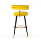 Modrest Nassau Modern Glam Yellow with Black & Gold Barstool | Modishstore | Bar Stools-4
