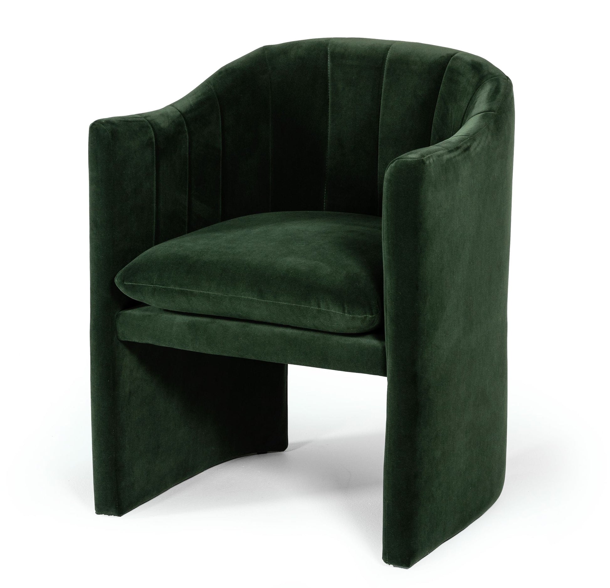 Modrest Danube - Modern Jade Green Fabric Dining Chair | Modishstore | Dining Chairs