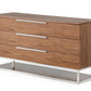 Modrest Heloise - Contemporary Walnut & Stainless Steel Dresser | Modishstore | Dressers-2