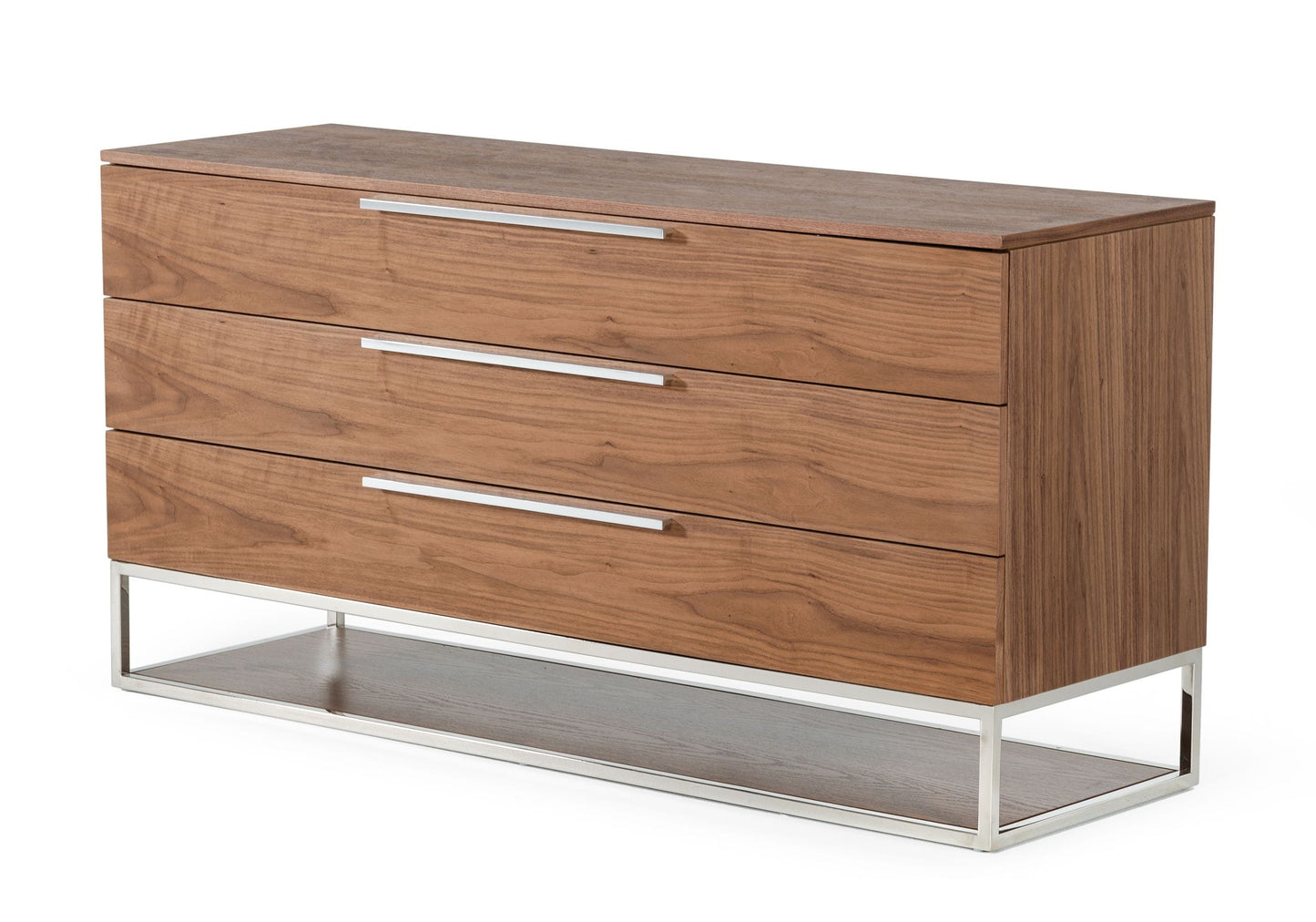 Modrest Heloise - Contemporary Walnut & Stainless Steel Dresser | Modishstore | Dressers-2
