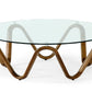 Modrest Lassen - Modern Glass & Walnut Coffee Table | Modishstore | Coffee Tables