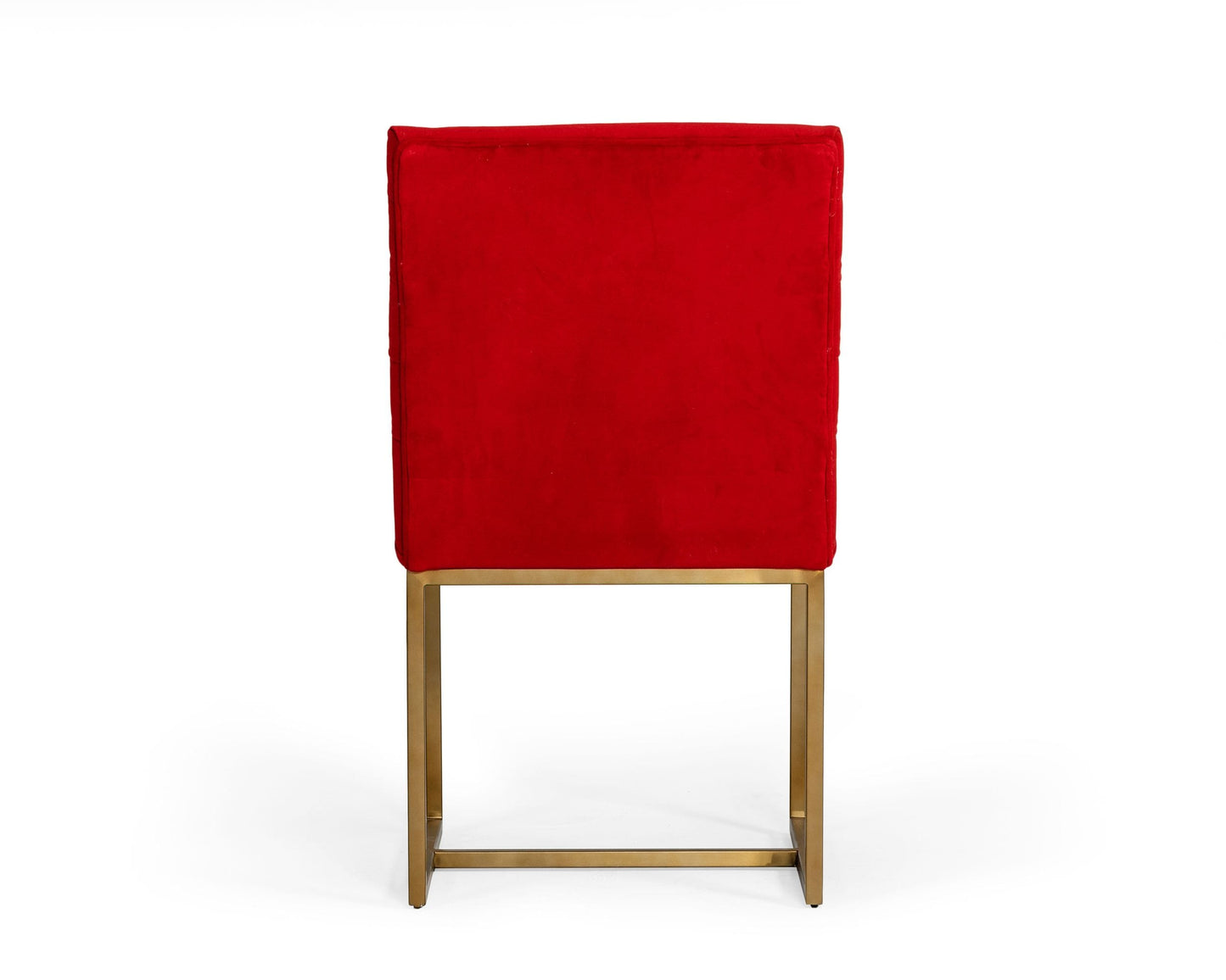 Modrest Barker - Modern Burnt Orange & Brush Gold Dining Chair (Set of 2)