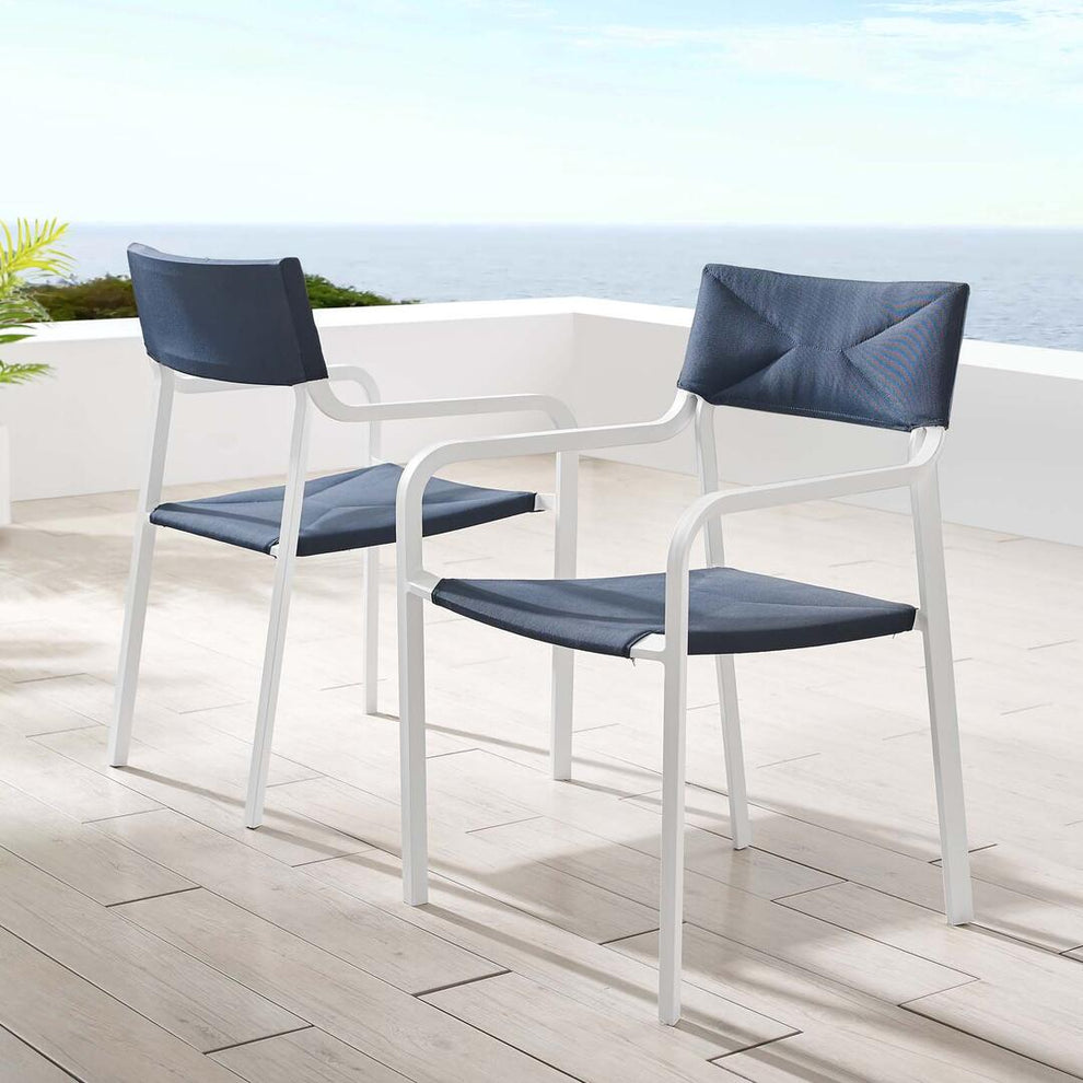 Modway Raleigh Outdoor Patio Aluminum Armchair S/2 - EEI-3962 | Outdoor Chairs | Modishstore - 1