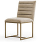 Modrest Barker - Modern Beige & Brush Gold Dining Chair (Set of 2) | Modishstore | Dining Chairs