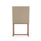 Modrest Barker - Modern Beige & Brush Gold Dining Chair (Set of 2)